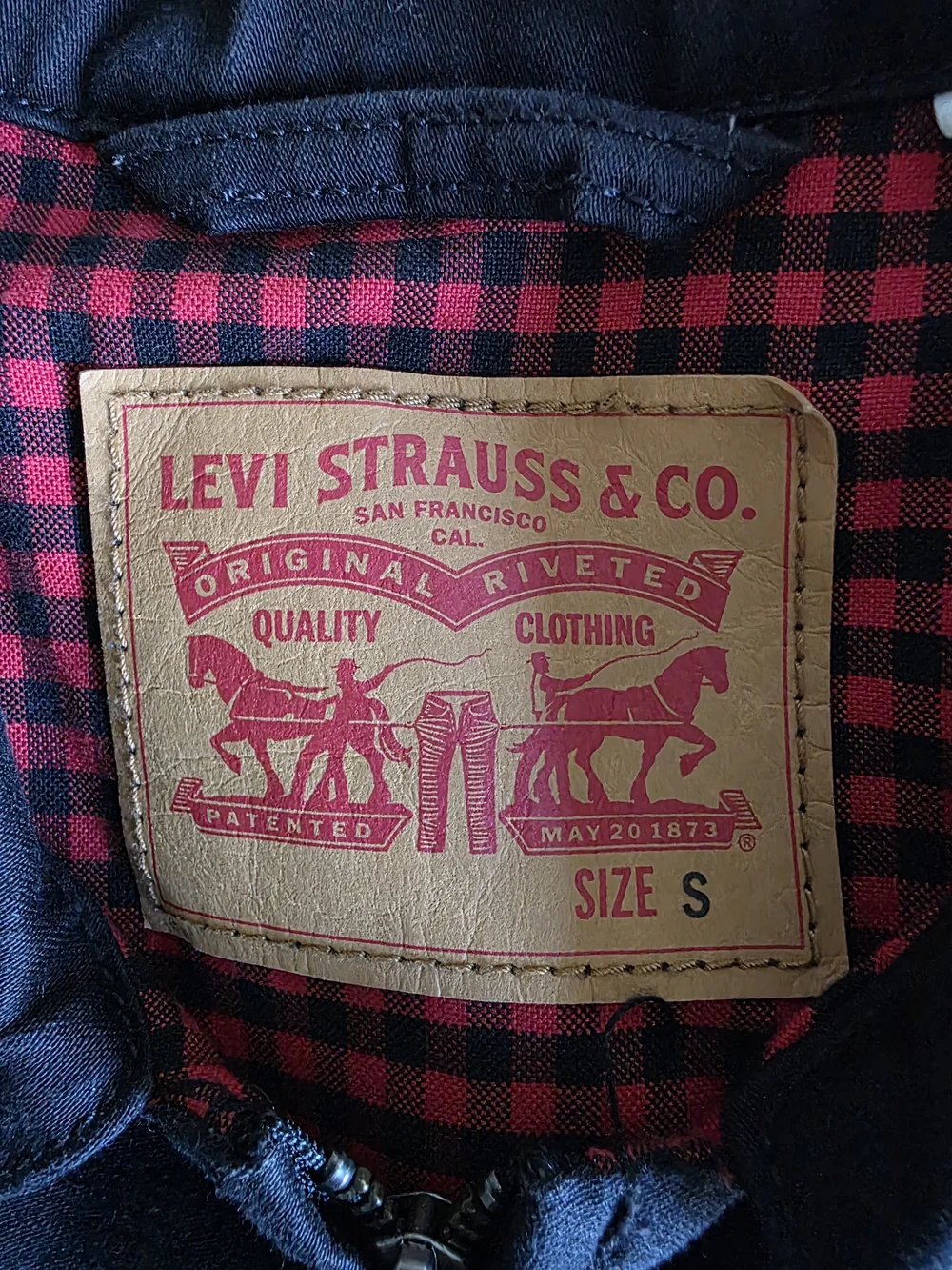 Levis Custom Bomber Trucker Black Embroidered Cat Patch Jacket